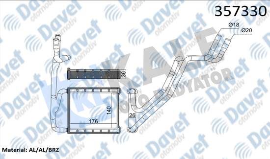 FOR-H1BH 18B539 AA N Radyator Ve Kece Kompl. - Kalorifer Ford Puma 2020-
